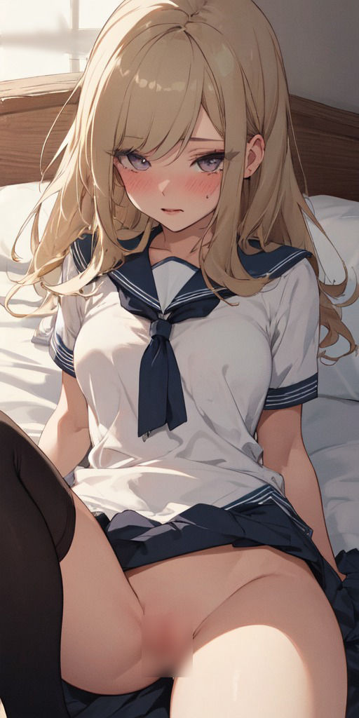 【187枚】金髪セーラー美少女のすじまんと中出し サンプル6ページ目