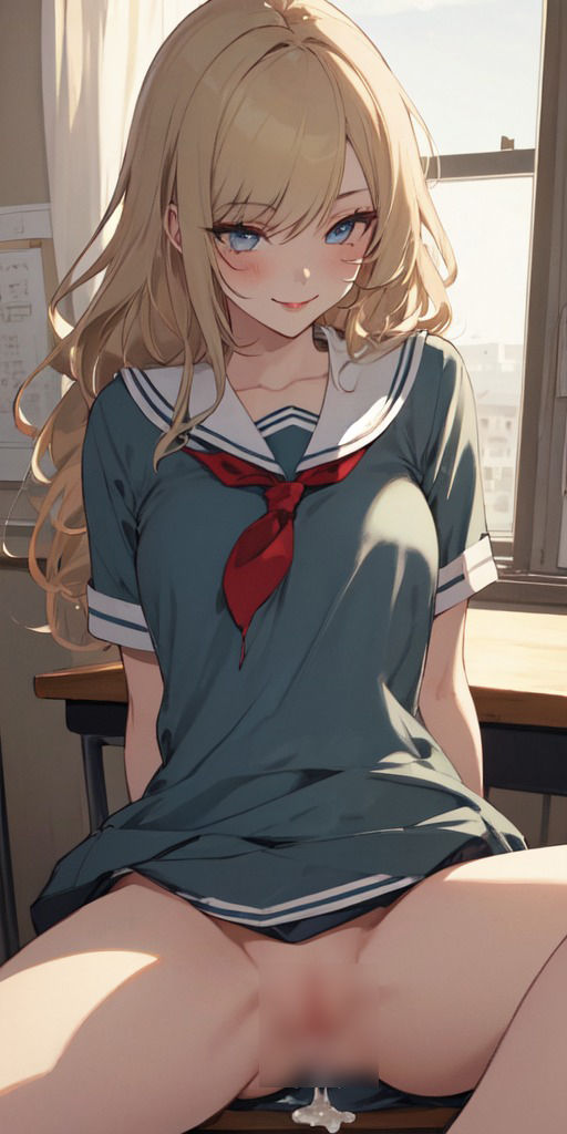 【187枚】金髪セーラー美少女のすじまんと中出し サンプル9ページ目