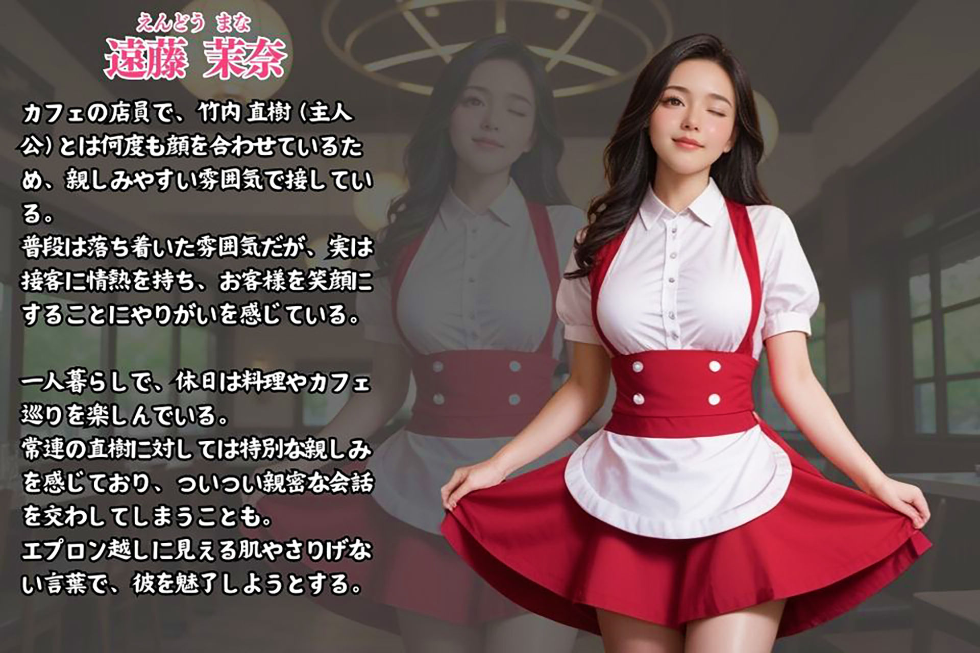 巨乳ウェイトレス エプロンの下の秘密【セリフ/擬音付き】 サンプル4ページ目