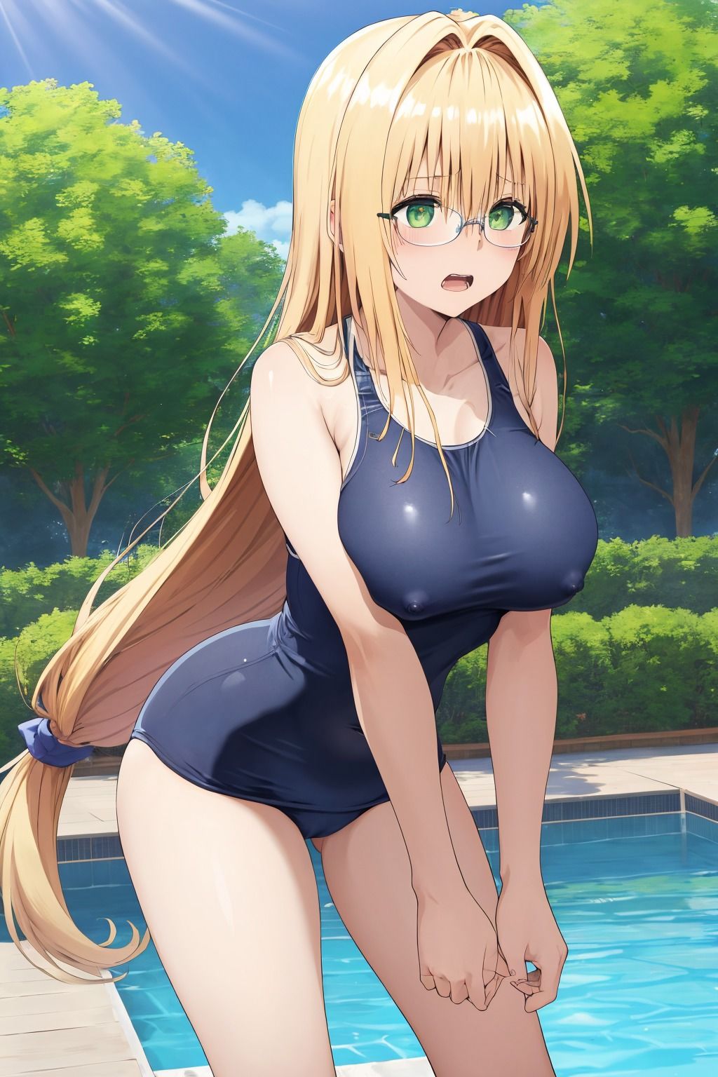 金髪巨乳眼鏡ドジっ子教師・ティ●ーユ先生のHなイラスト集！ サンプル2ページ目