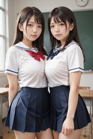【443枚】W巨乳の乳合わせ サンプル4ページ目