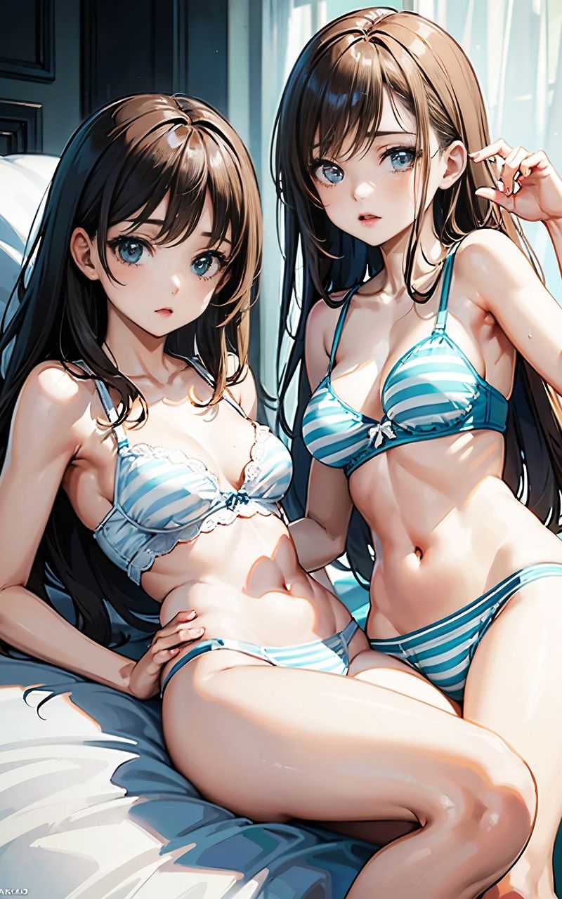 【AIイラスト集】しまパン・しまブラの女の子 其の壱 サンプル7ページ目