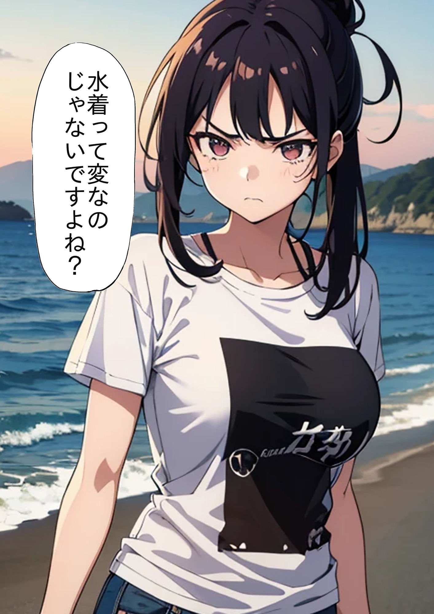 ダサい服を着てる女をナンパして水着撮影 CG集 サンプル1ページ目