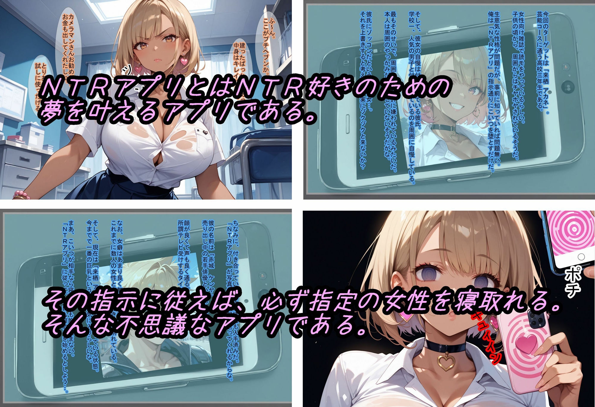 【NTRアプリ2】生意気な読モ ギャルを従順なメスに墜とすまで サンプル1ページ目