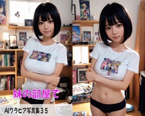 AIグラビア写真集35〜妹の部屋で〜 サンプル1ページ目