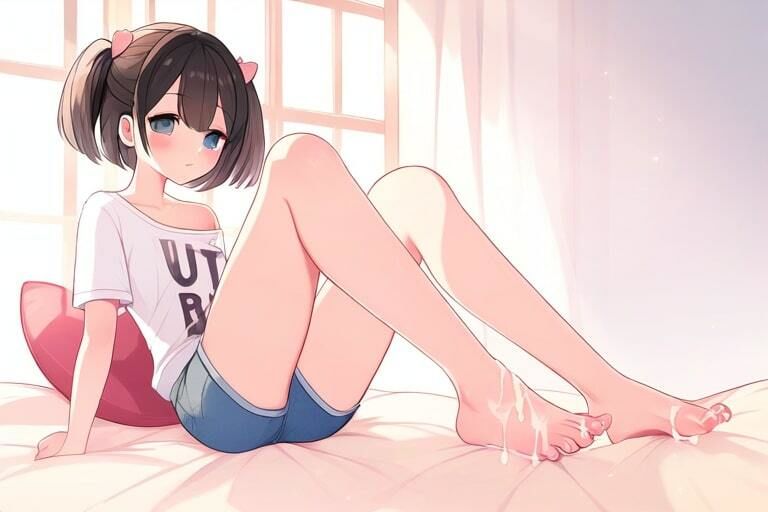 女の子の臭い足の匂いでイク！〜気持ちいいぶっかけの時間だよ〜 サンプル5ページ目
