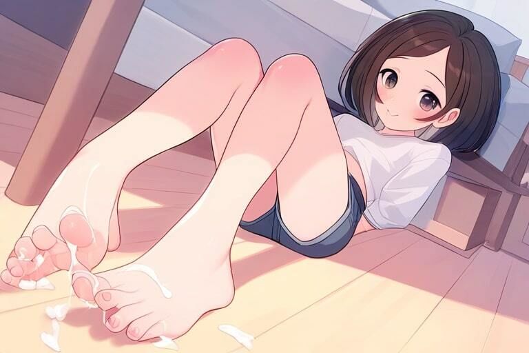 女の子の臭い足の匂いでイク！〜気持ちいいぶっかけの時間だよ〜 サンプル7ページ目