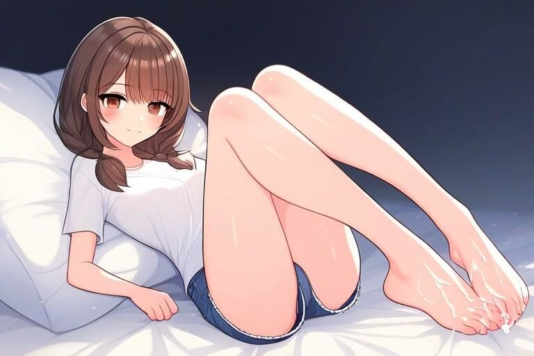 女の子の臭い足の匂いでイク！〜気持ちいいぶっかけの時間だよ〜 サンプル9ページ目
