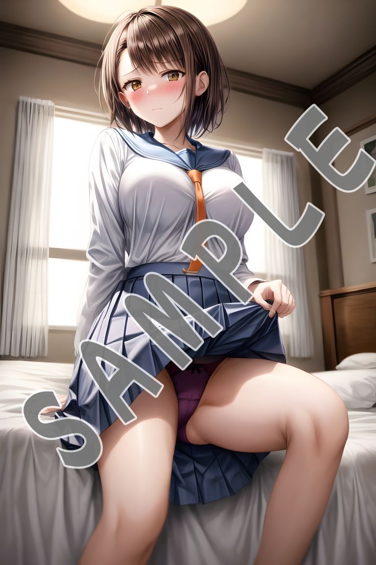 美少女キャラクター達に嫌そうな顔でパンツ見せてもらう【全部分かればオタクの神】 サンプル2ページ目