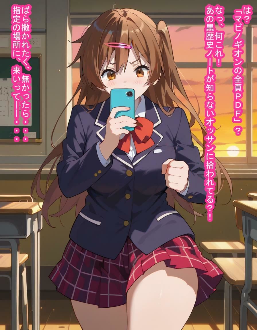 モリサマーちゃんが種付けおじさんにマビノギオン拾われて黒歴史を学校にばら撒かれるか精子を子宮にばら撒かれるか選ぶ話 サンプル5ページ目