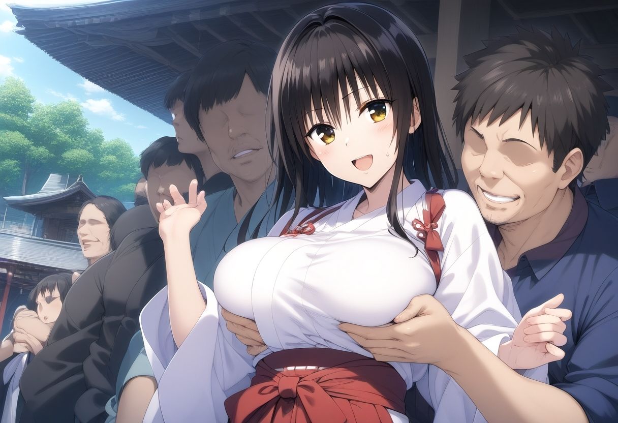 古〇川唯 巫女衣装神社エッチ サンプル2ページ目