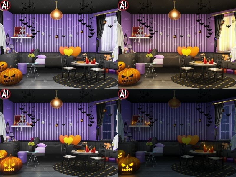 みにくる背景CG素材集『ハロウィン編』part01 サンプル1ページ目