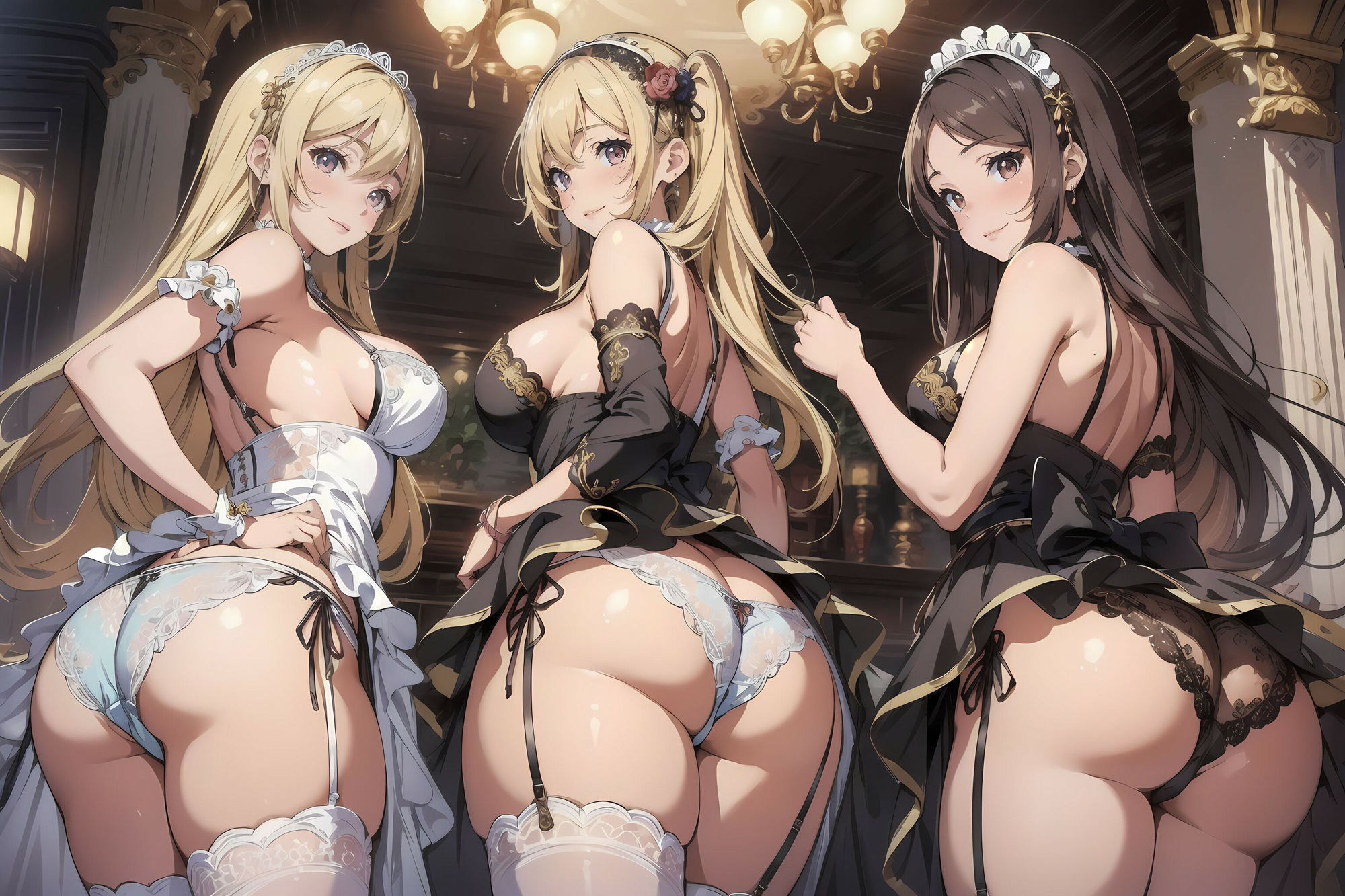 メイド達のモーニング下着チェック サンプル6ページ目