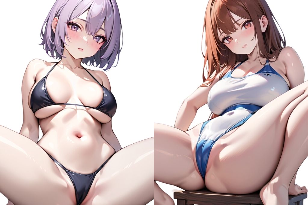 やらしいポーズの水着美女 サンプル3ページ目