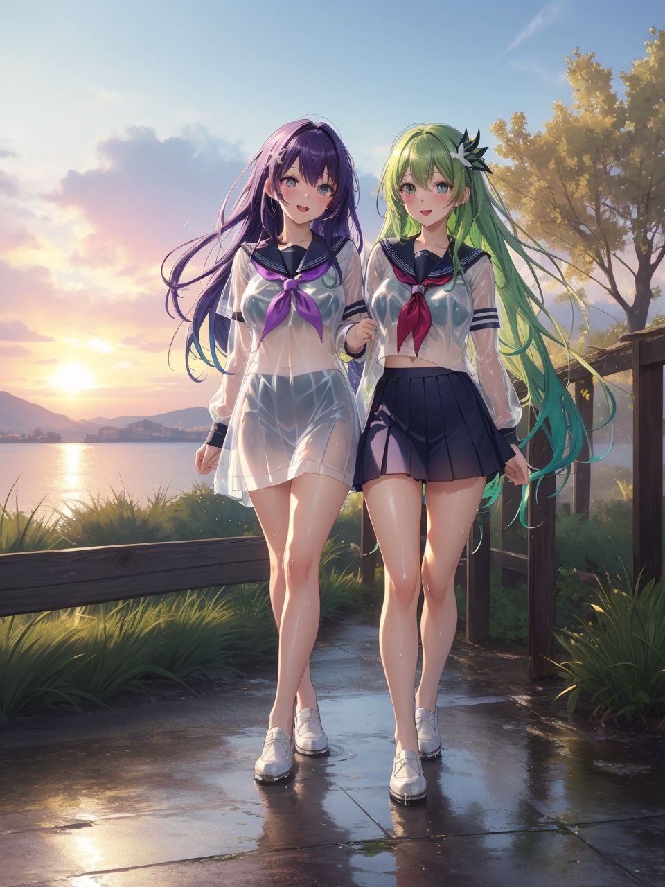 シースルーセーラ服美少女〜AIイラスト集〜 サンプル3ページ目