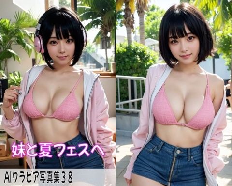 AIグラビア写真集38〜妹と夏フェスへ〜 サンプル1ページ目