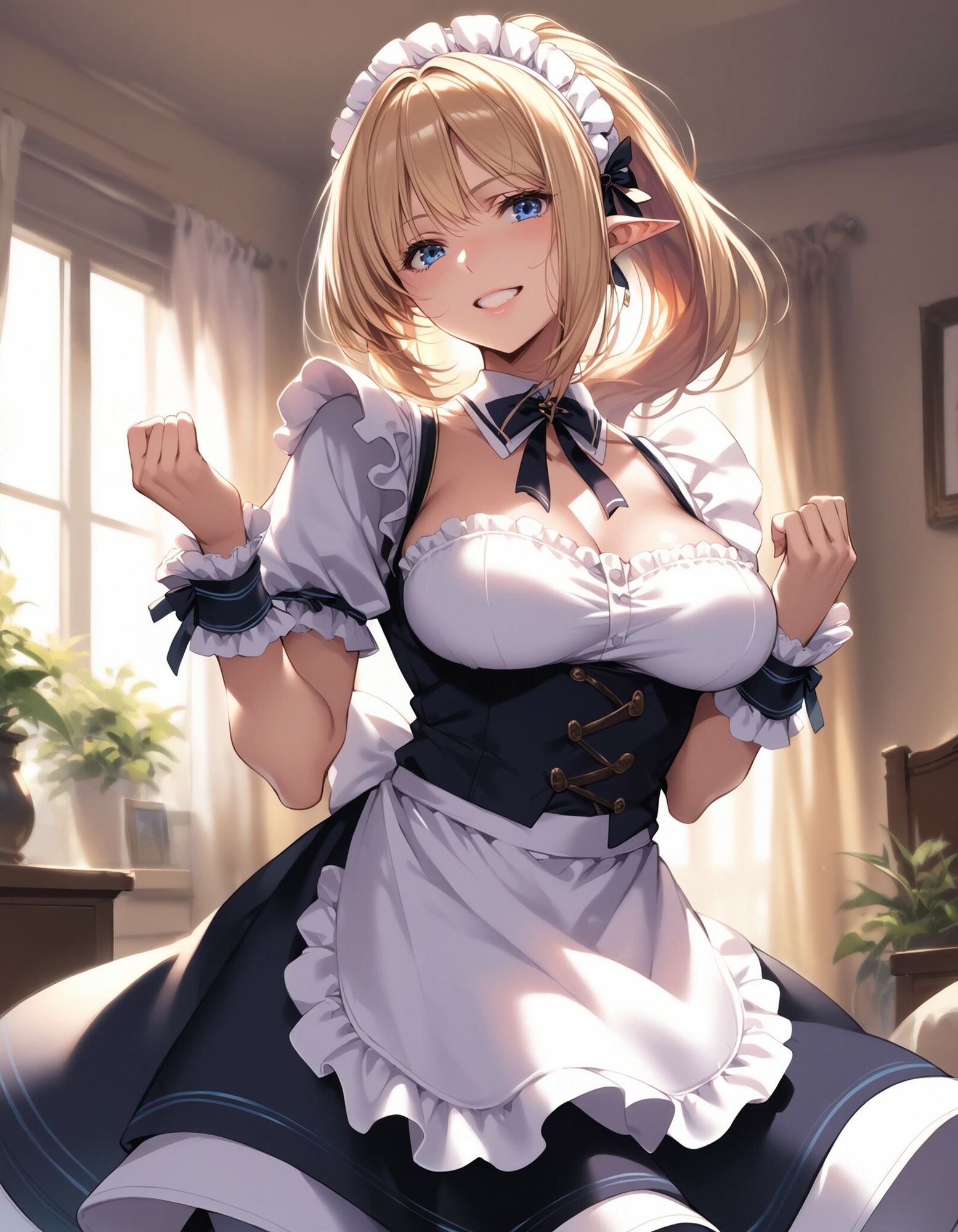 金髪エルフのメイドさんの誘惑2 サンプル1ページ目