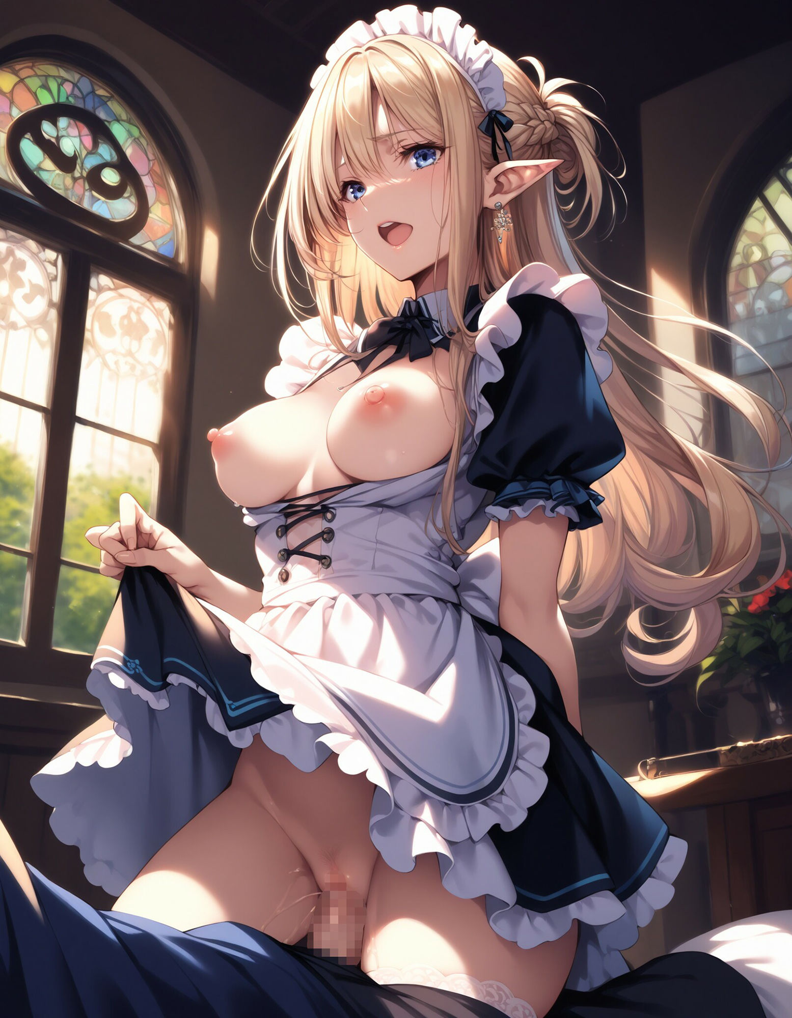 金髪エルフのメイドさんの誘惑2 サンプル3ページ目