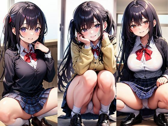 大胆なポーズで迫ってくる淫乱女生徒 サンプル3ページ目