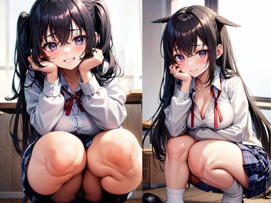 大胆なポーズで迫ってくる淫乱女生徒 サンプル5ページ目