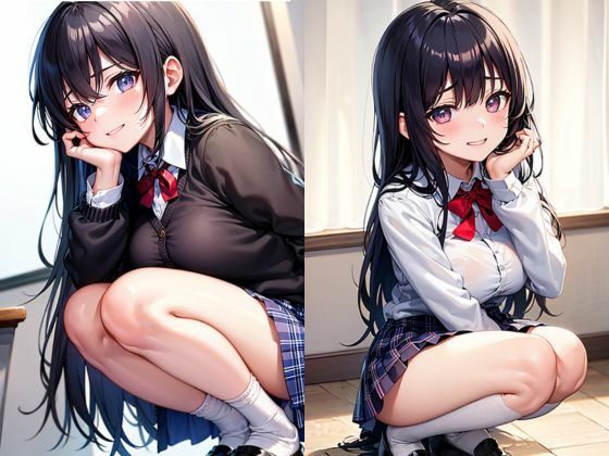 大胆なポーズで迫ってくる淫乱女生徒 サンプル8ページ目