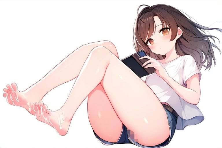 黒髪ショートカットの女の子の足コキ〜気持ちいいこといっぱい〜 サンプル7ページ目