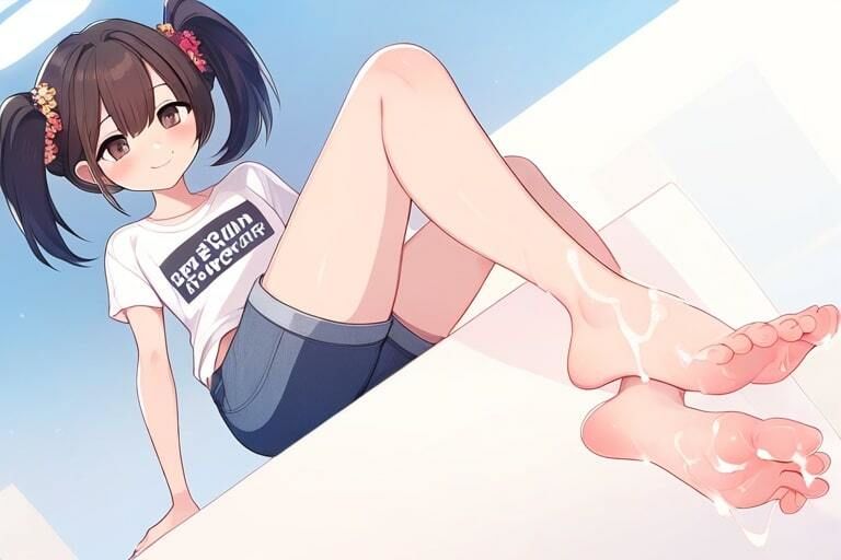 黒髪ショートカットの女の子の足コキ〜気持ちいいこといっぱい〜 サンプル9ページ目