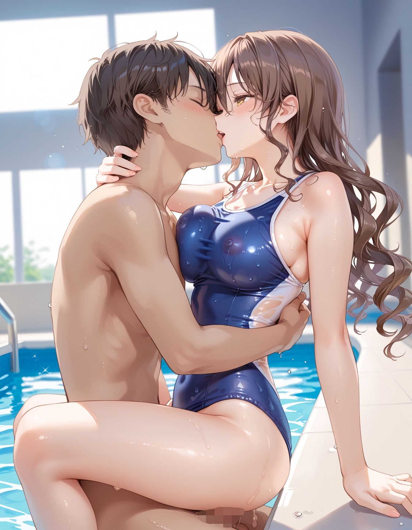 各クラスの1軍女子が、スク水や競泳水着でデカチンの先輩や彼氏にバチボコに中出しされてメス堕ちしちゃった件w 2 サンプル5ページ目