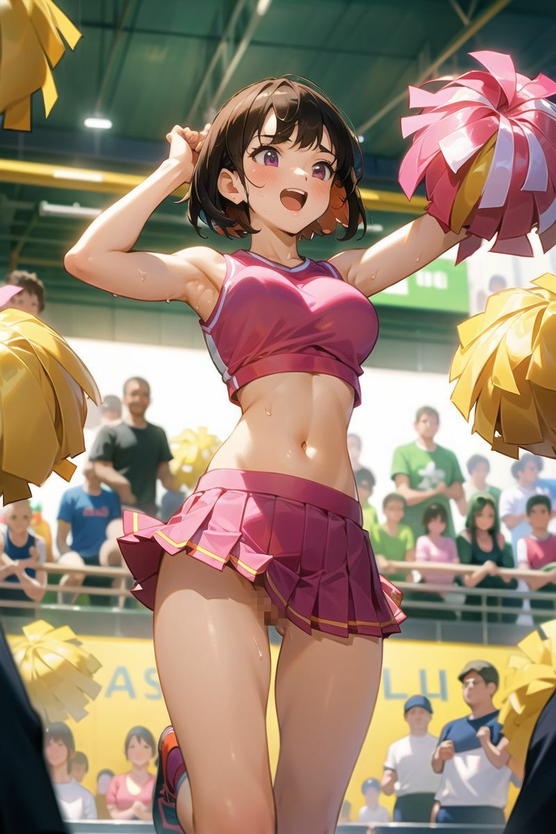 ま〇こで応援！ノーパンチアリーダー サンプル2ページ目