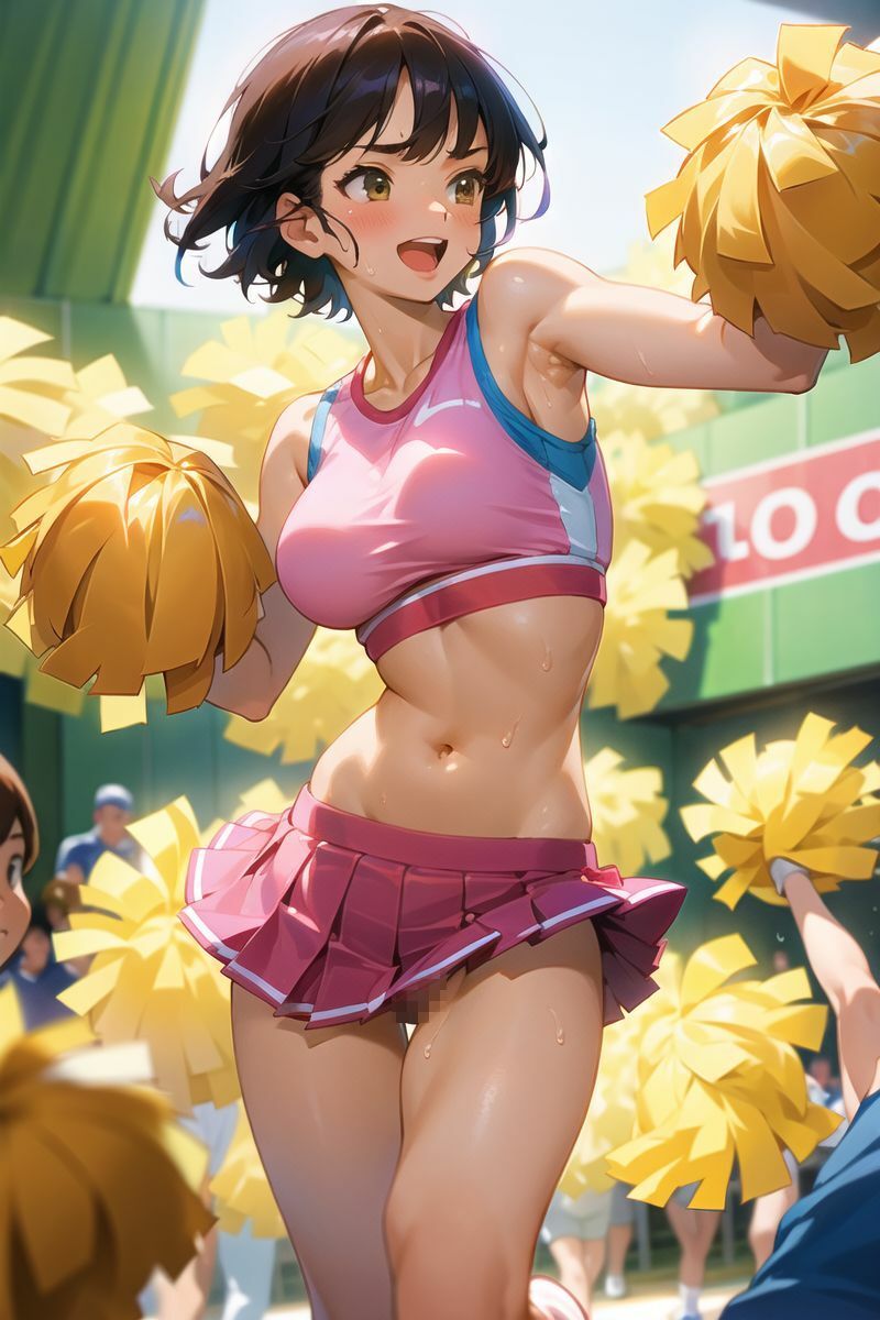 ま〇こで応援！ノーパンチアリーダー サンプル4ページ目