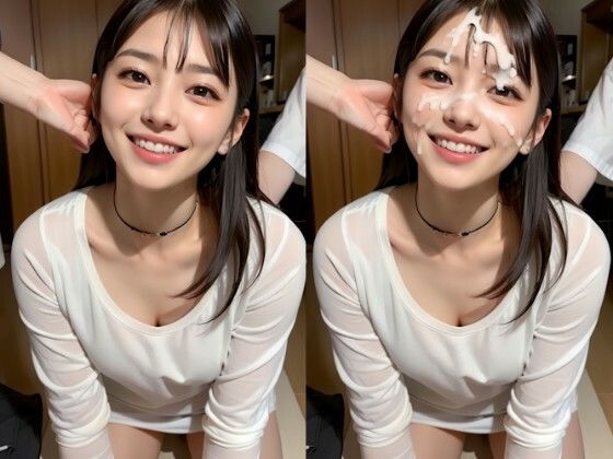 優しい笑顔の下町カフェ店員美女が常連客にご奉仕顔射 サンプル3ページ目
