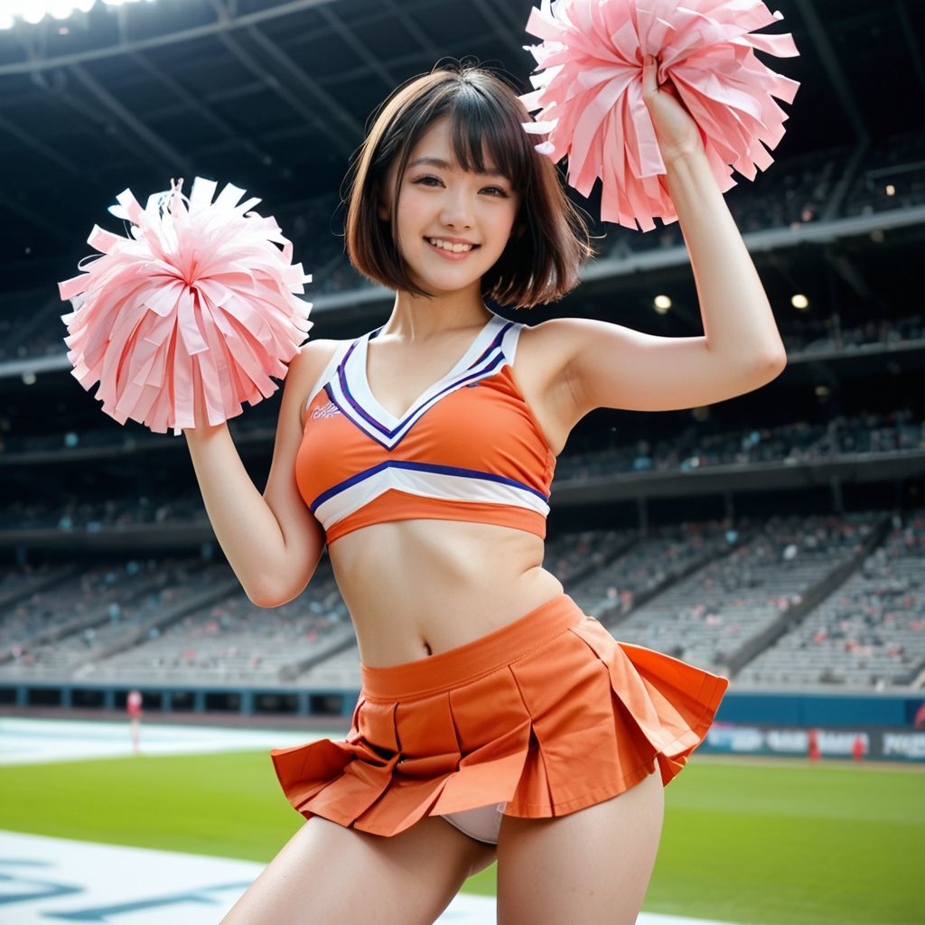 生パンツのチアガールたち サンプル1ページ目