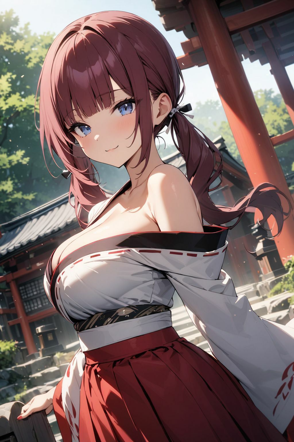 願いが叶うと有名な神社で巫女との緊縛セックスをお願いした件 サンプル1ページ目