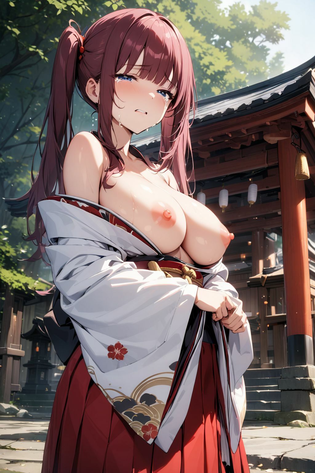 願いが叶うと有名な神社で巫女との緊縛セックスをお願いした件 サンプル2ページ目