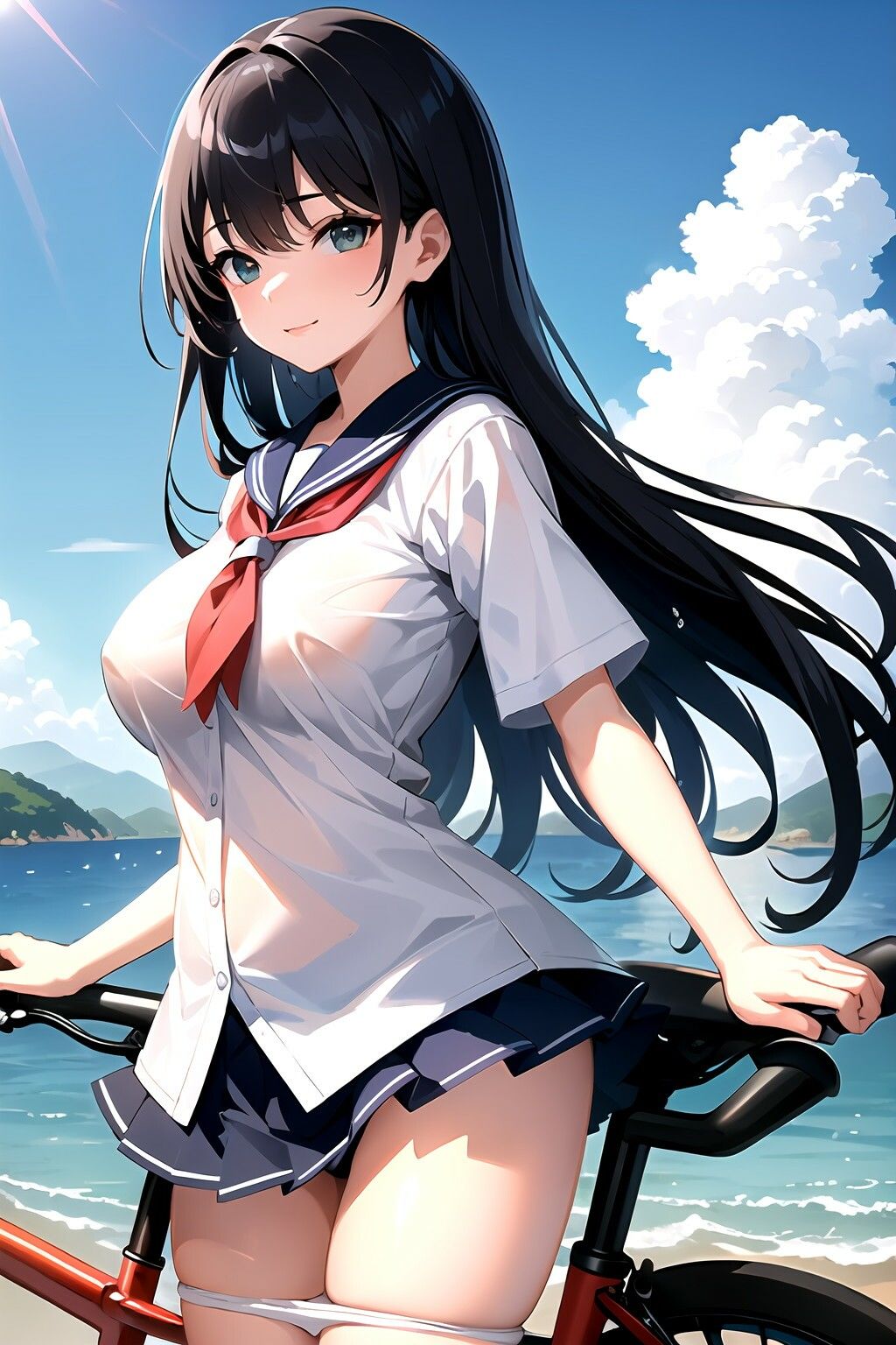 【黒髪編】田舎の女子校生が輪●緊縛〜海が見える学校2〜 サンプル2ページ目