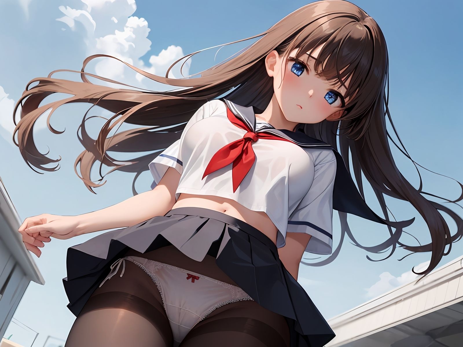 【パンチラAIイラスト】ドキドキのパンチラ集250枚〜パート（1） サンプル1ページ目