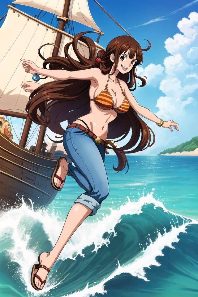 『ワンピ〇ス』の美しき航海士、ナ◎ちゃん サンプル2ページ目