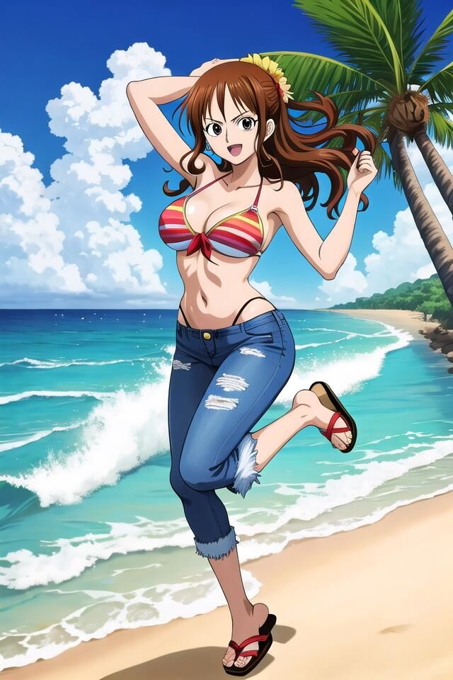 『ワンピ〇ス』の美しき航海士、ナ◎ちゃん サンプル3ページ目