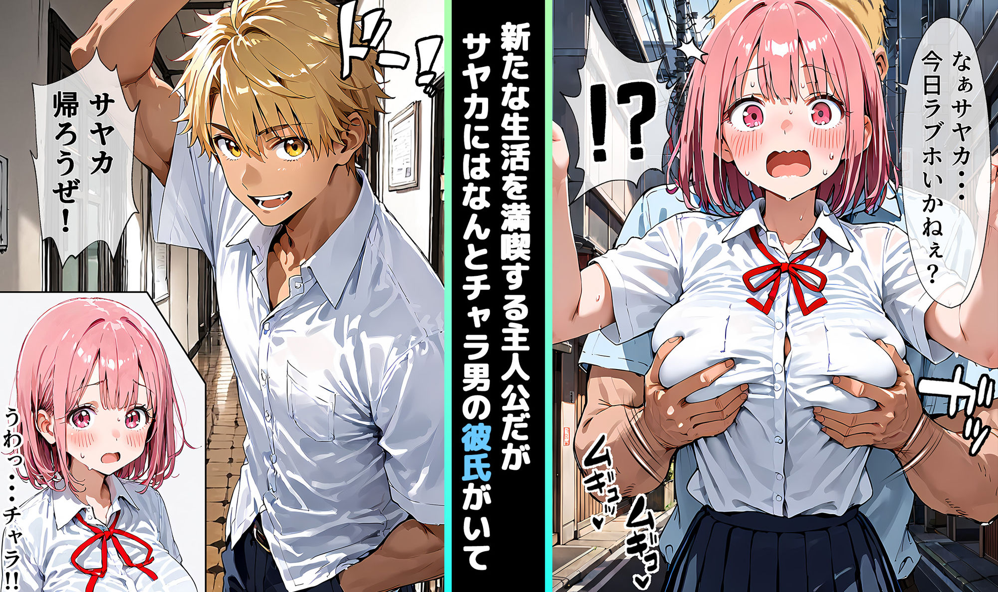 朝起きたら巨乳ギャルになってた！！〜チャラ男と全力メスイキセックス サンプル3ページ目