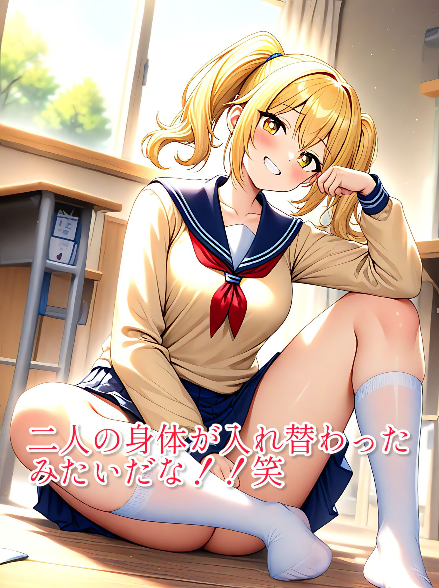 【入れ替わり・イラスト集】俺の彼女とエロ校長が入れ替わり！ サンプル2ページ目