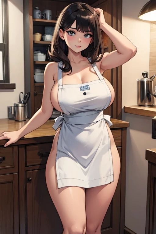 巨乳ギャルの裸エプロン サンプル1ページ目