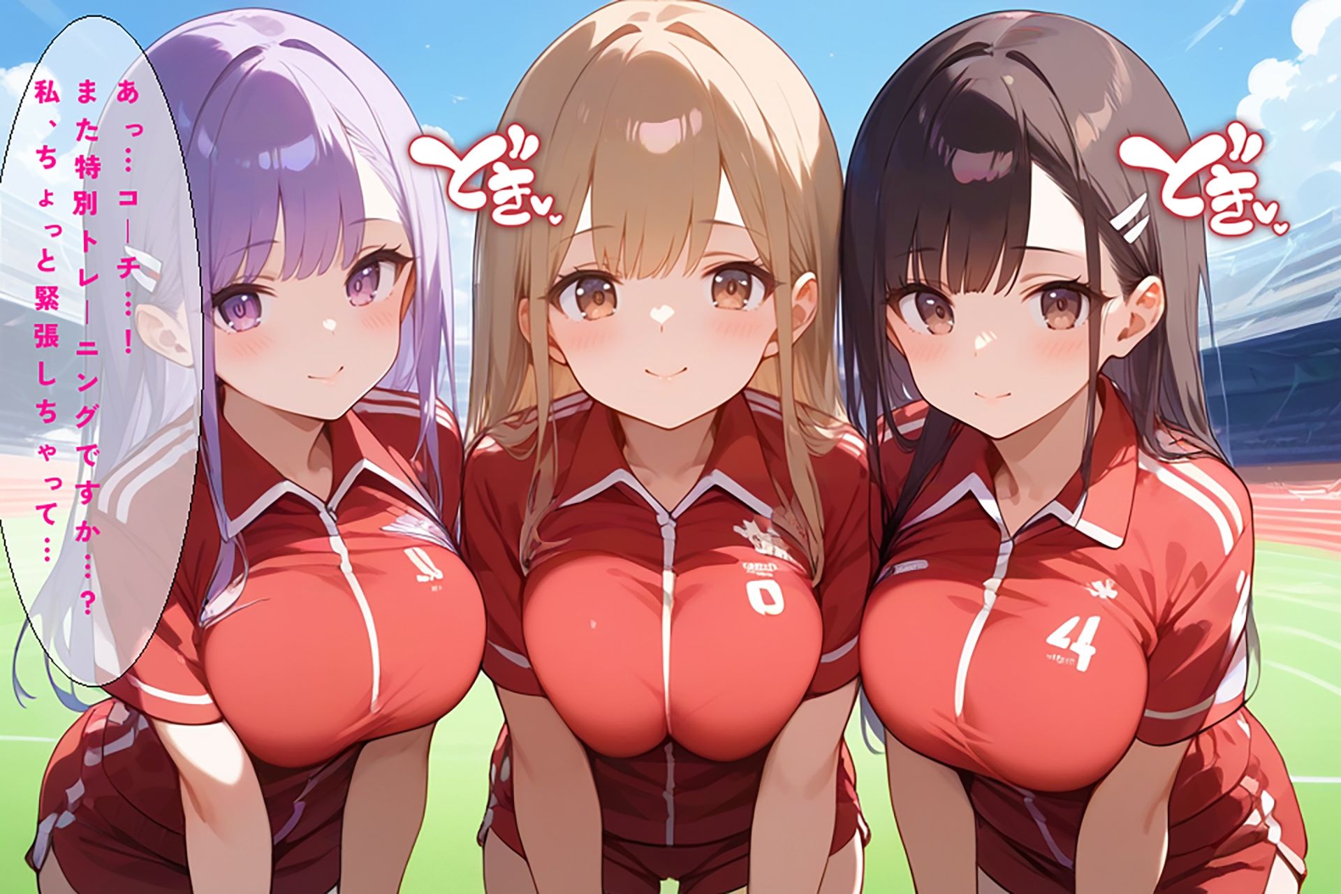 ウブな陸上部女子たちが俺で初体験を迎えて、エッチに目覚めた話 サンプル1ページ目