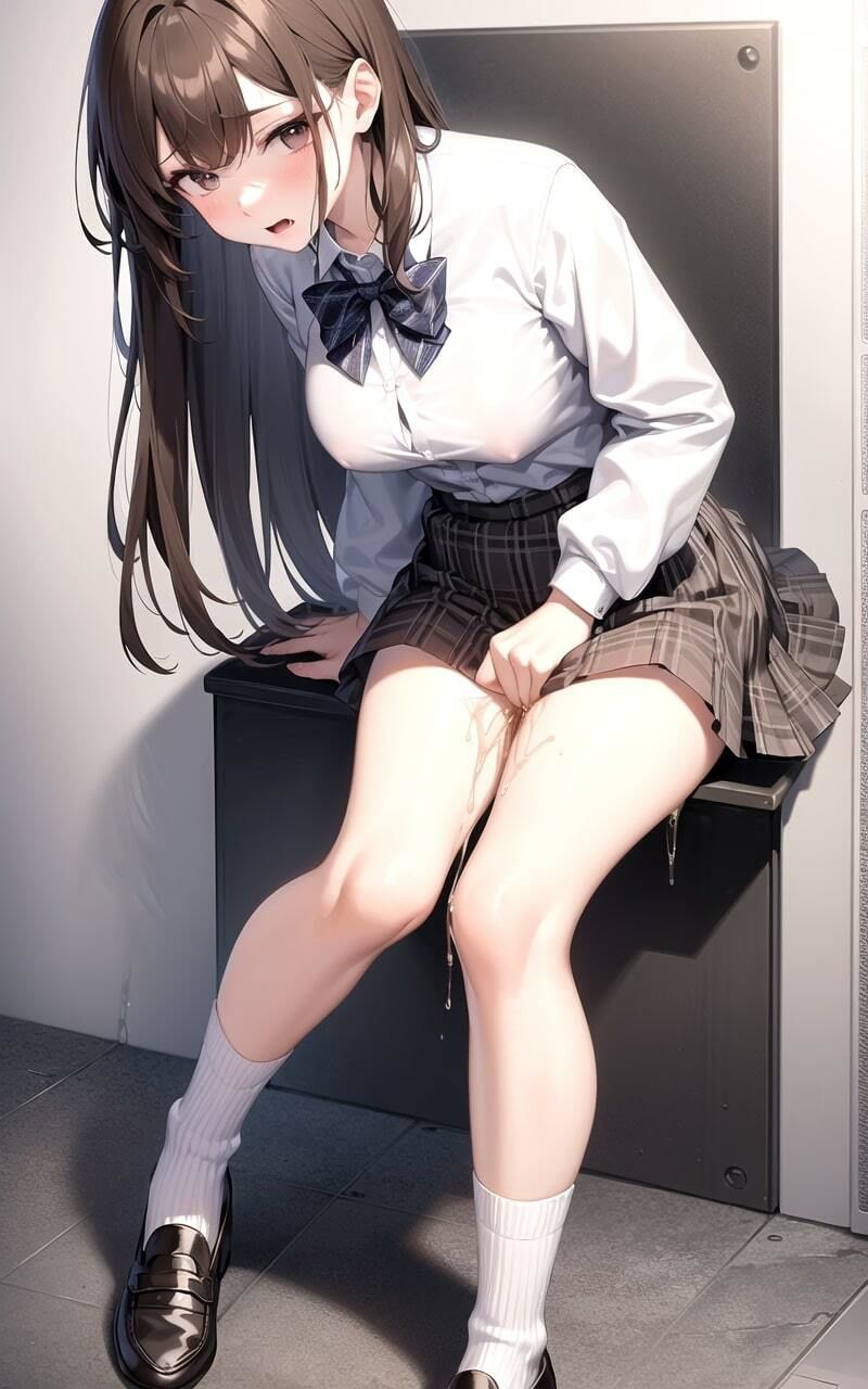 かわいい制服JKが我慢できずにいろんな場所で聖水をぶちまける！ サンプル4ページ目
