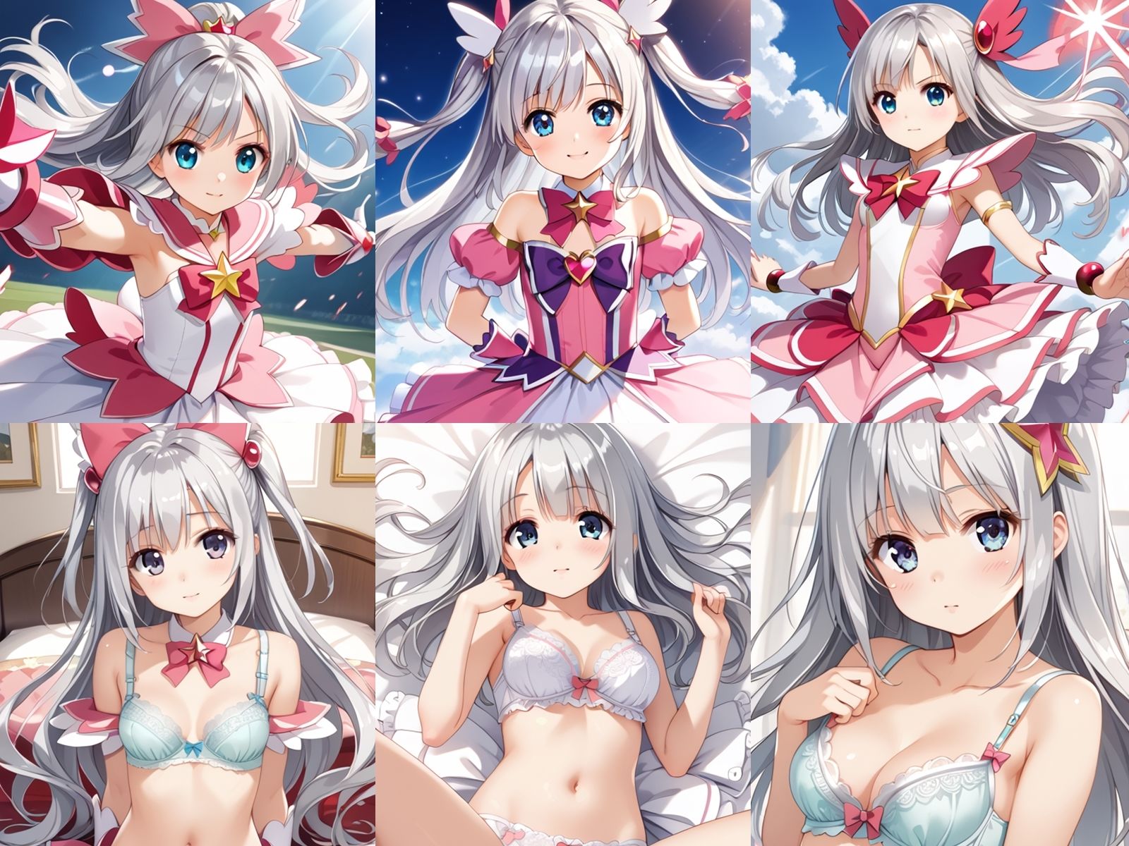 無敵の銀髪魔法少女が中出しセックスで孕みボテ腹になるまで サンプル1ページ目