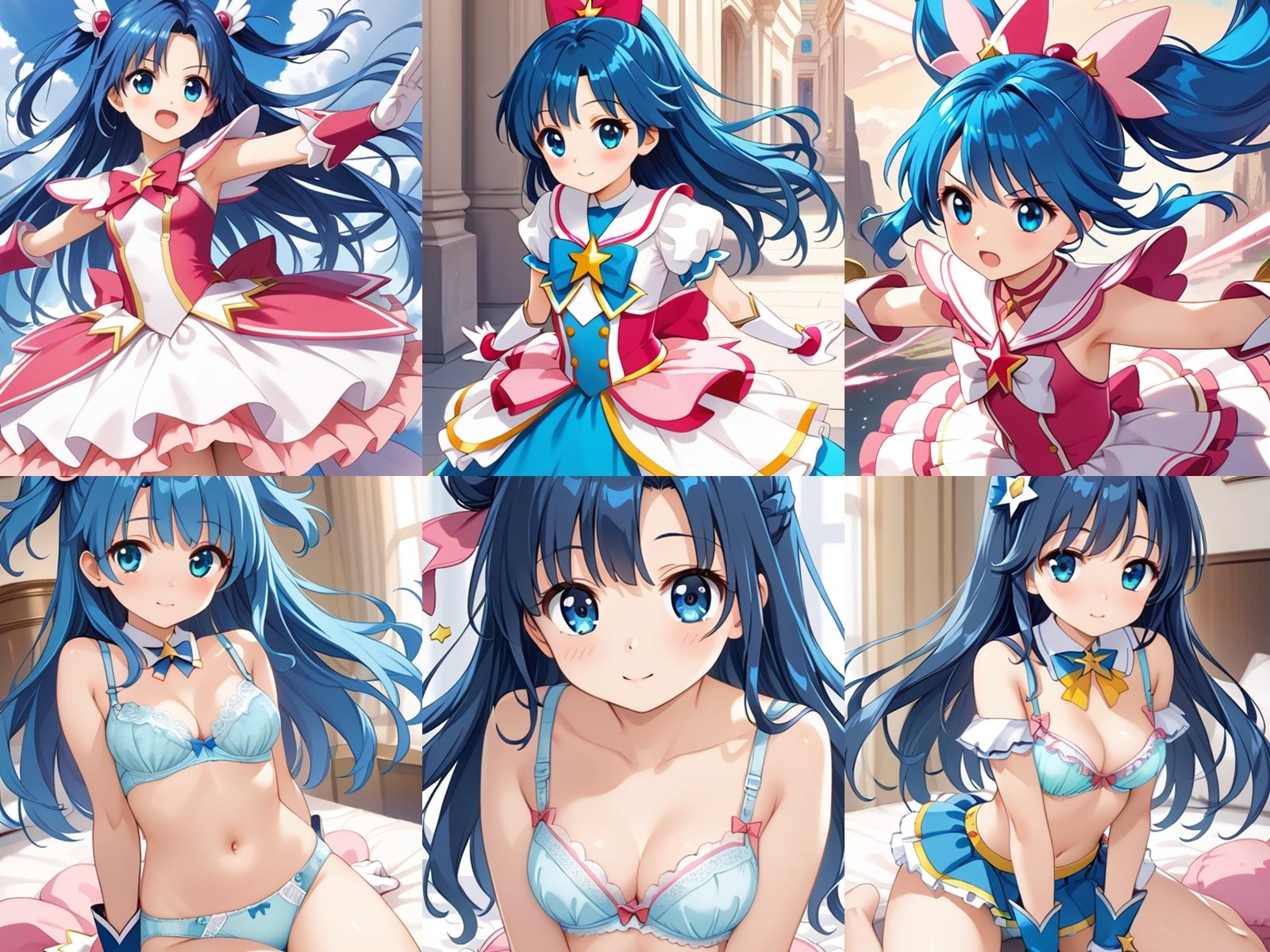 無敵の青髪魔法少女が中出しセックスで孕みボテ腹になるまで サンプル1ページ目