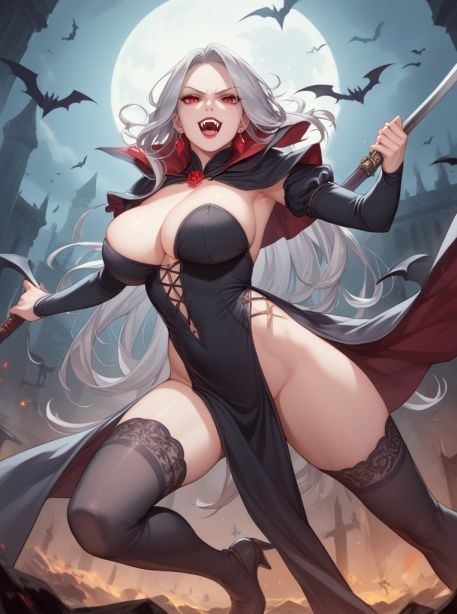おばさんハロウィン！吸血鬼・魔女・幽霊 サンプル1ページ目