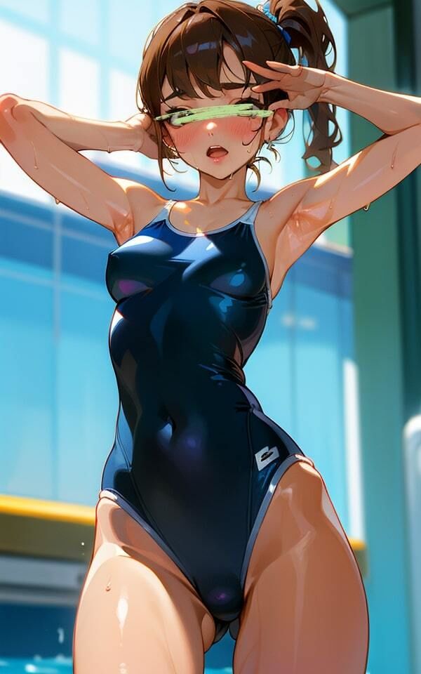 ぴちぴちの競泳水着 恥ずかしい サンプル4ページ目