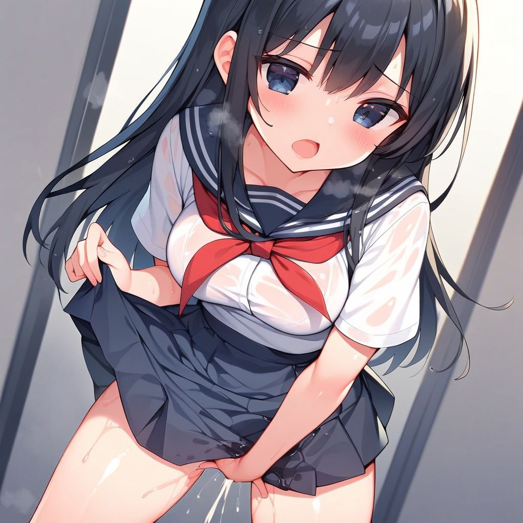 黒髪少女の校内オナニー サンプル1ページ目