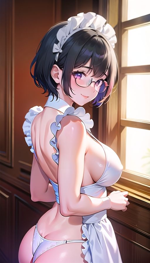 黒髪巨乳美人メイド サンプル2ページ目