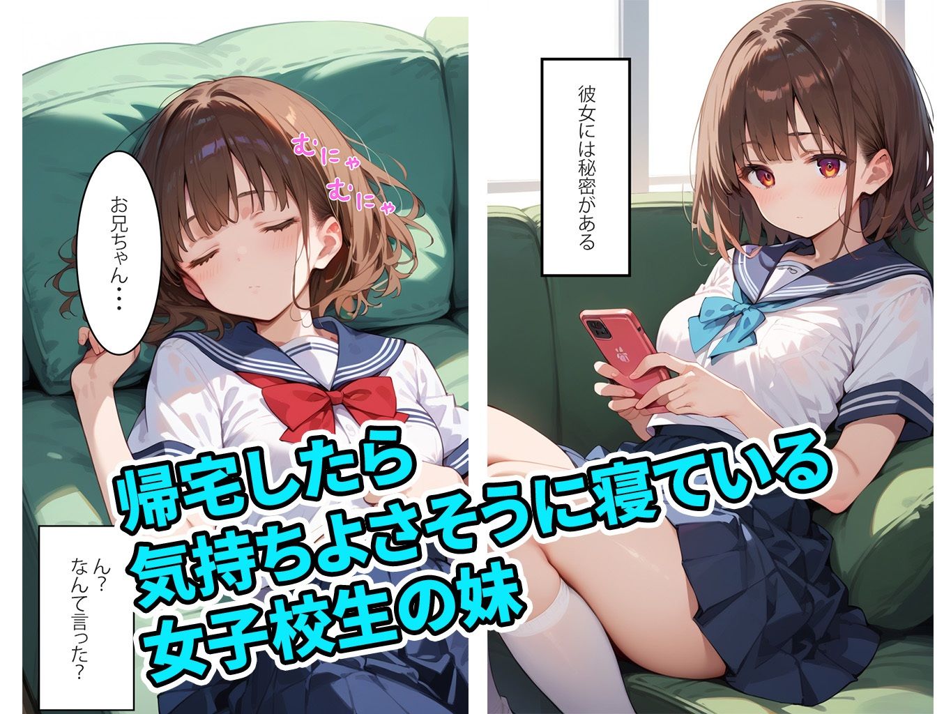 寝ぼけた妹のオ○ニーを手伝ったら発情してやらせてくれた。 サンプル1ページ目